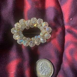 Vintage Aurora Borealis Crystal Brooch